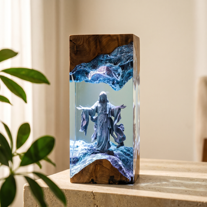Handmade Christ Resin Lamp