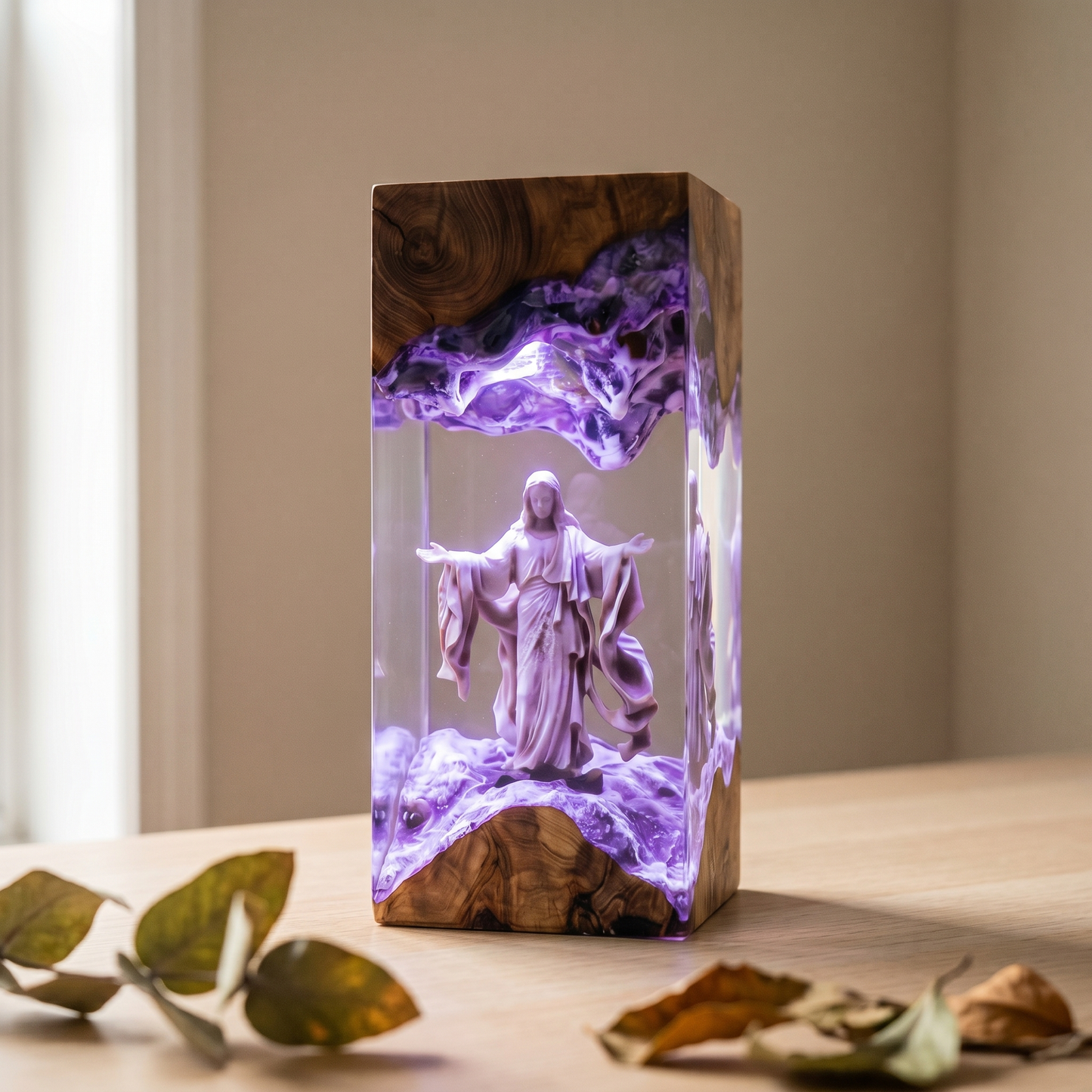 Handmade Christ Resin Lamp