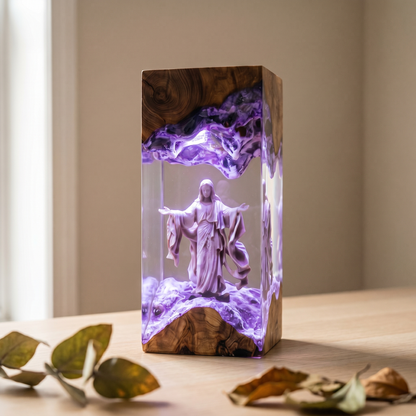 Handmade Christ Resin Lamp