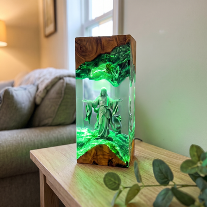 Handmade Christ Resin Lamp