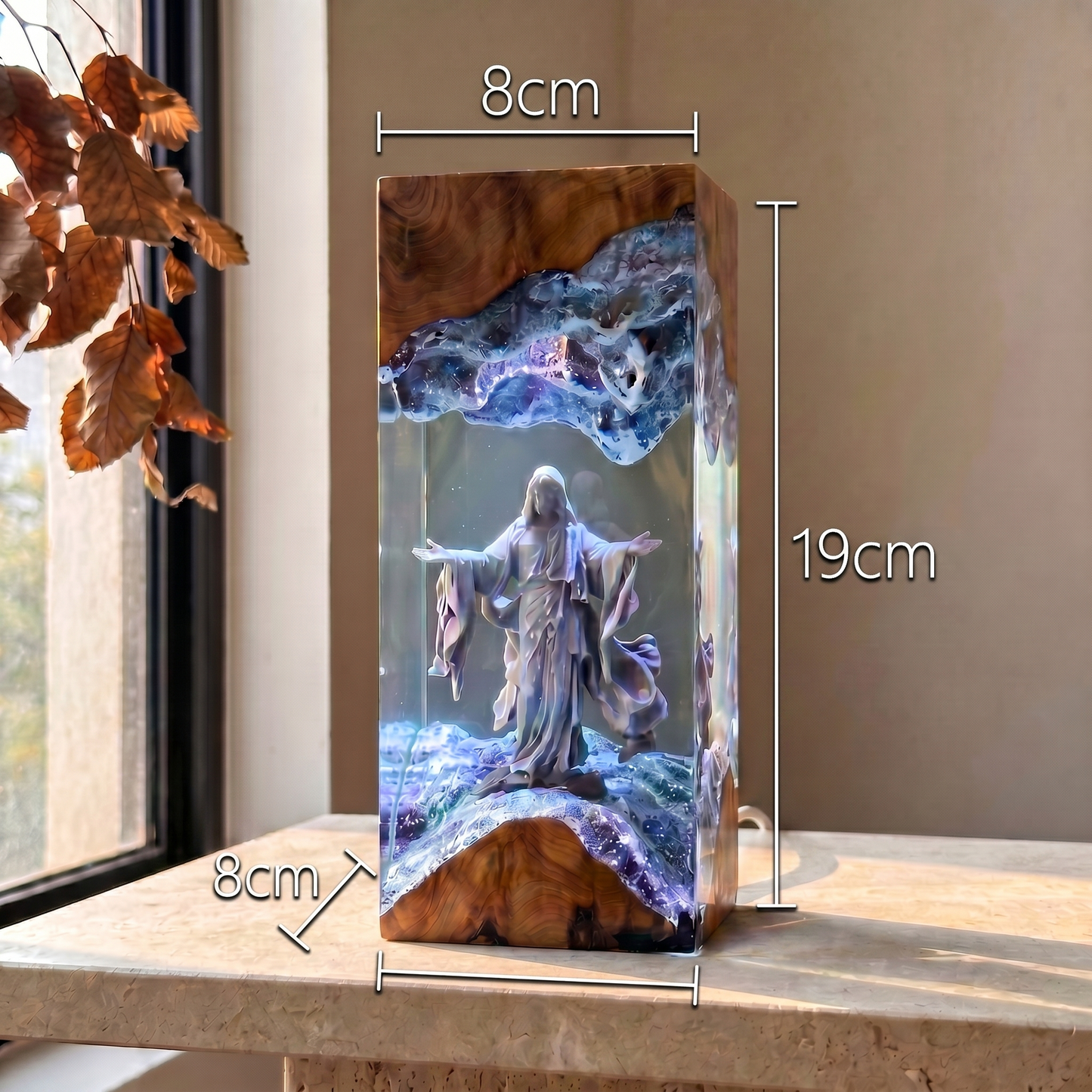 Handmade Christ Resin Lamp